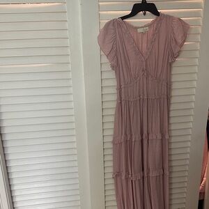 Pinch Blush Ruffle Maxi Dress
